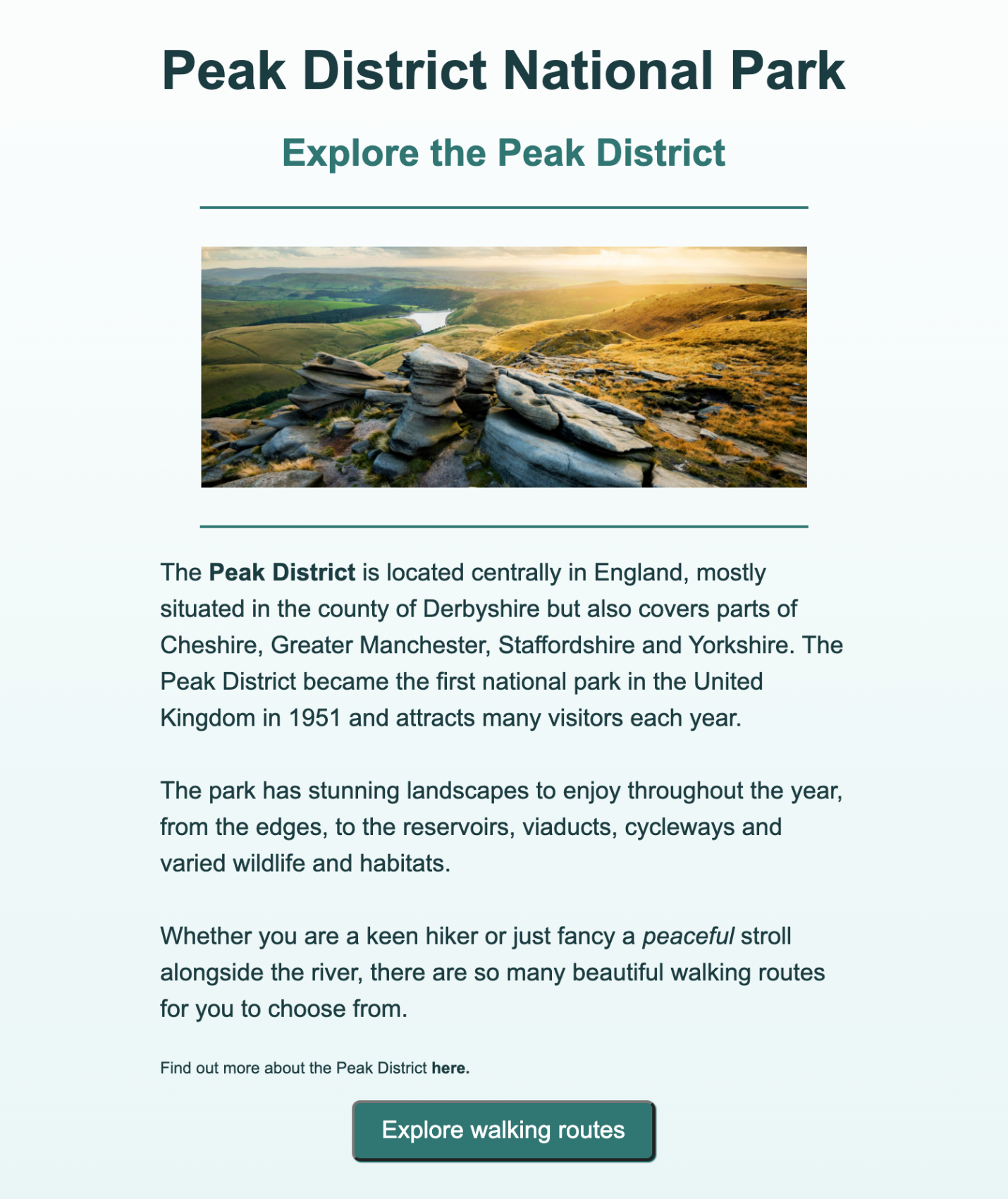 peak district project preview
